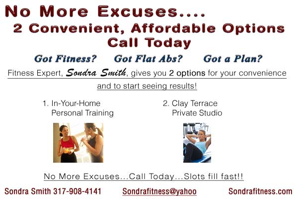 In Home Private Personal Training, Clay Terrace Studio Personal Training